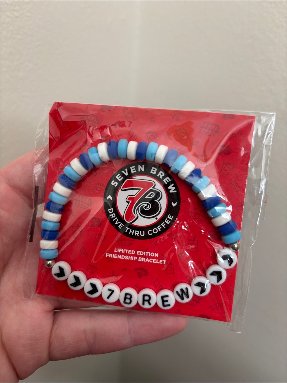 7Brew Coffee Blue & White Limited Edition Friendship Bracelet